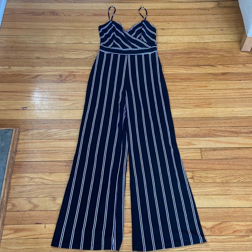 Gently Used Black and White Formal Jumpsuit!!